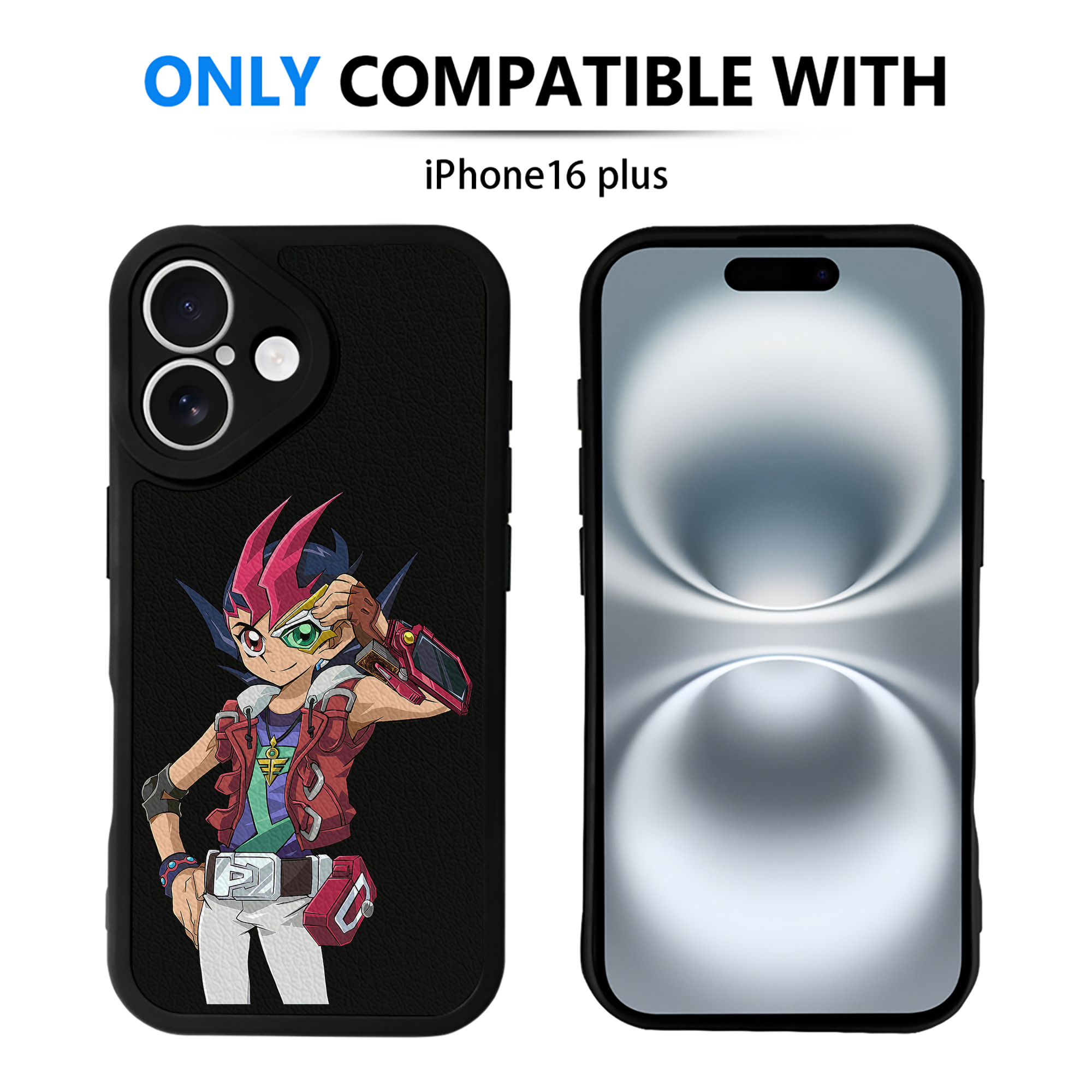 遊☆戯☆王 Yu-Gi-Oh! 【iPhone 16シリーズ対応】シリコンスマホケース（レザー調） 材質：シリコン